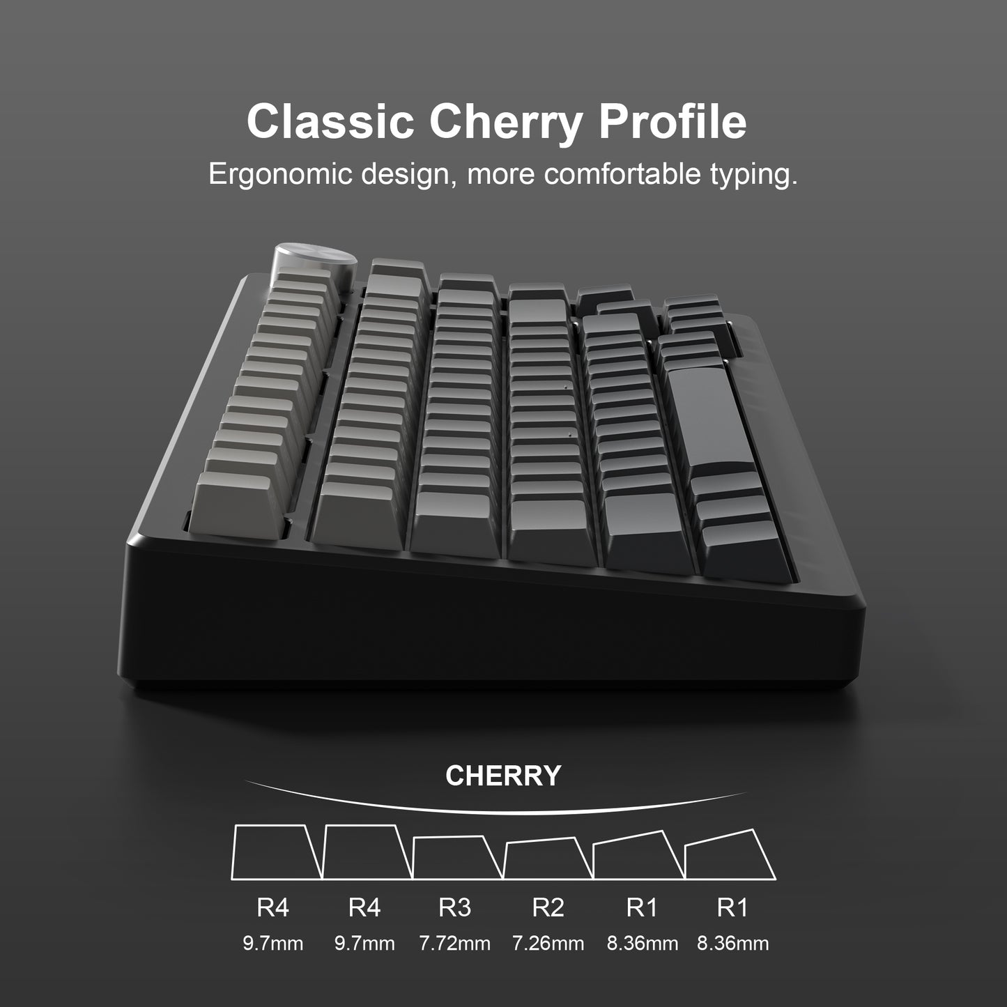 Womier Grey Gradient KeyCap Set (Side Printed)