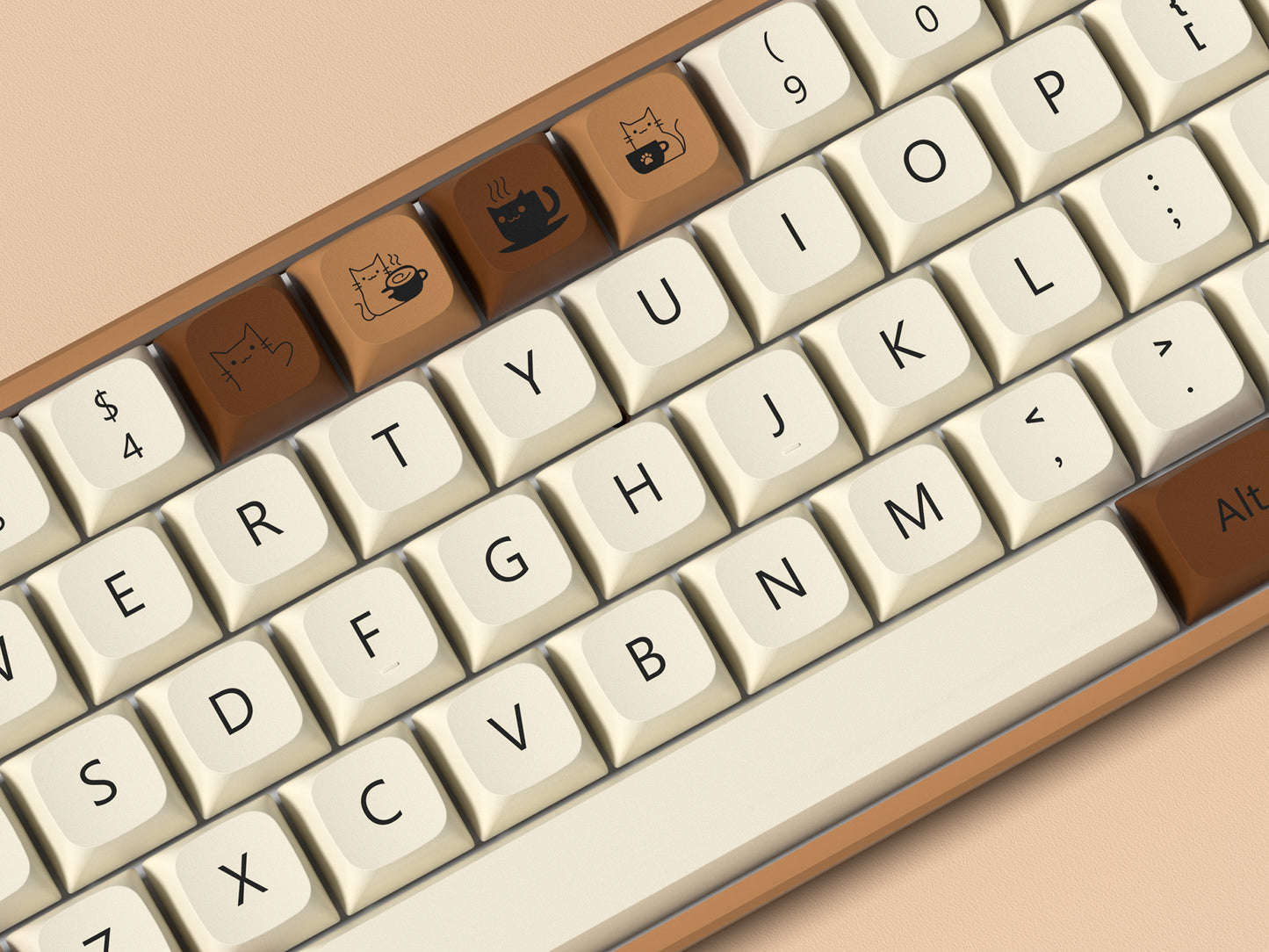 Womier Coffee Cat KeyCap Set