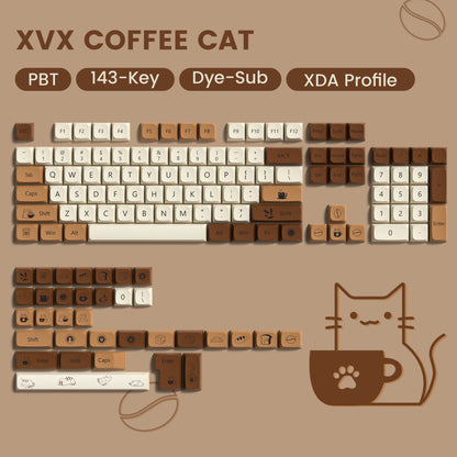 Womier Coffee Cat KeyCap Set
