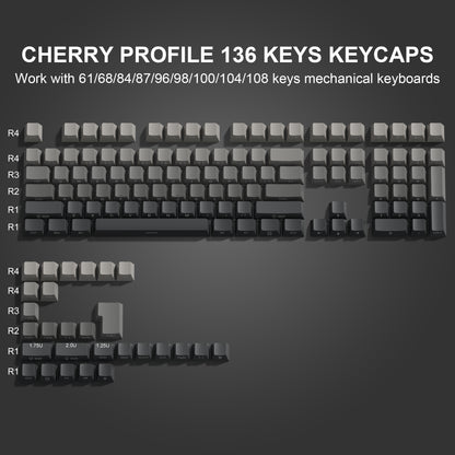 Womier Grey Gradient KeyCap Set (Side Printed)