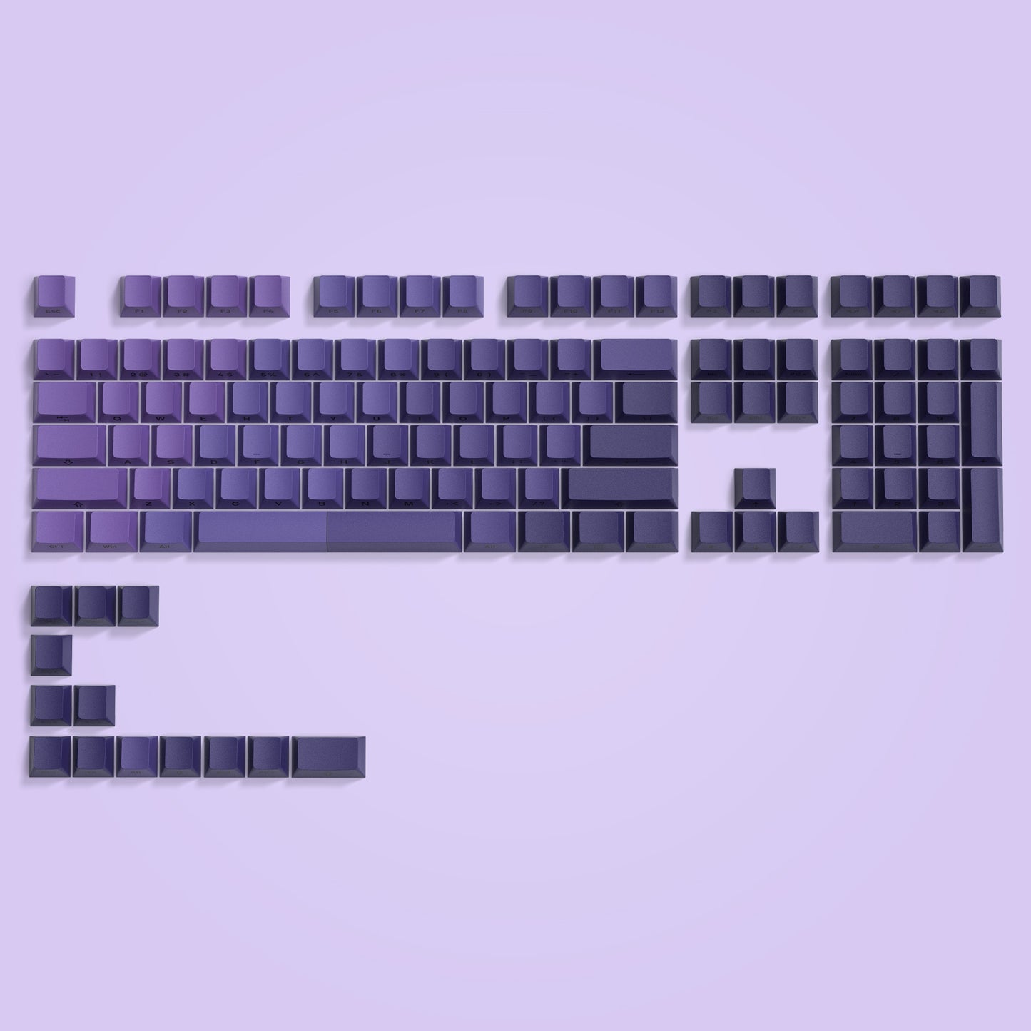 Womier Purple Gradient KeyCap Set (Side Printed)