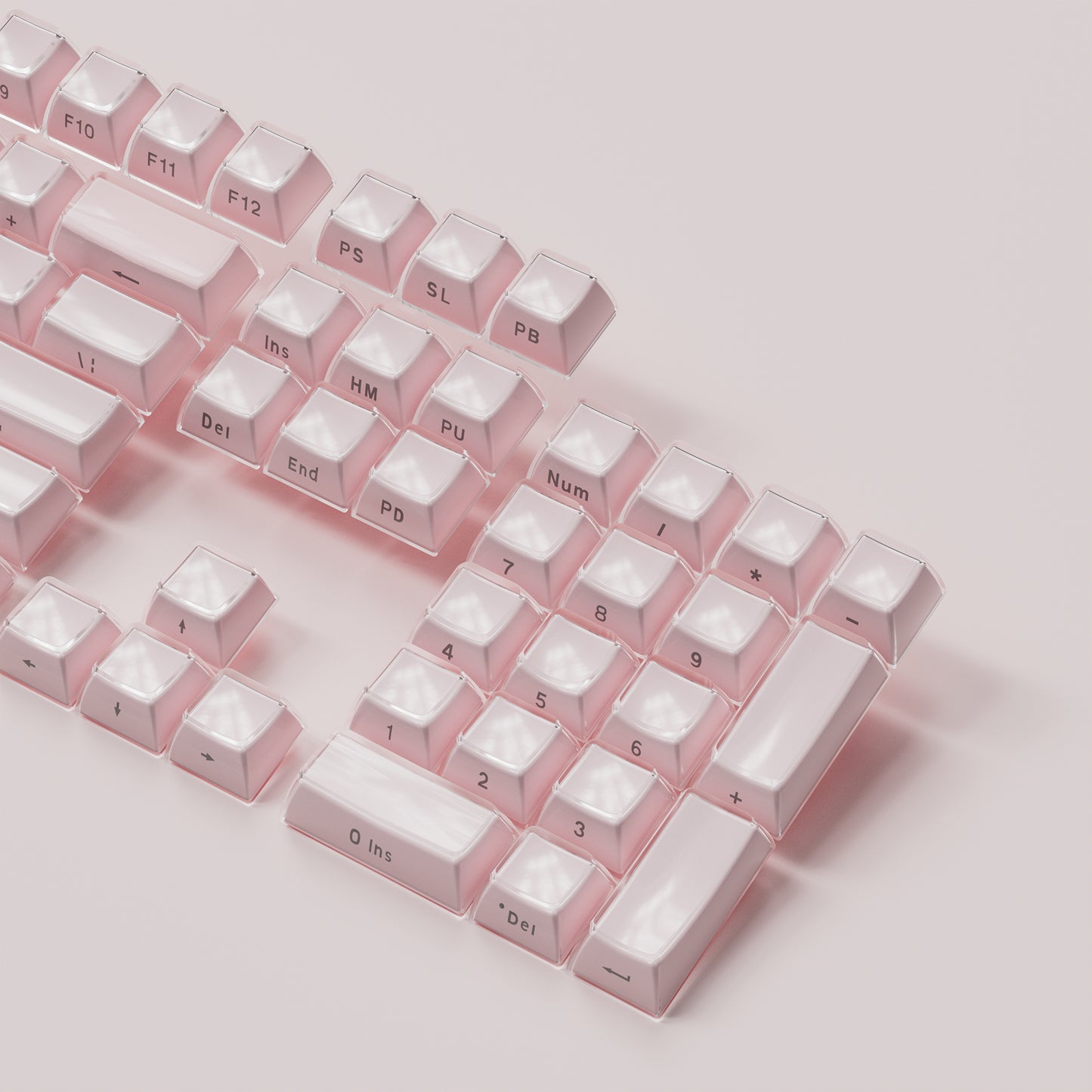 Womier Jello Pink KeyCap Set