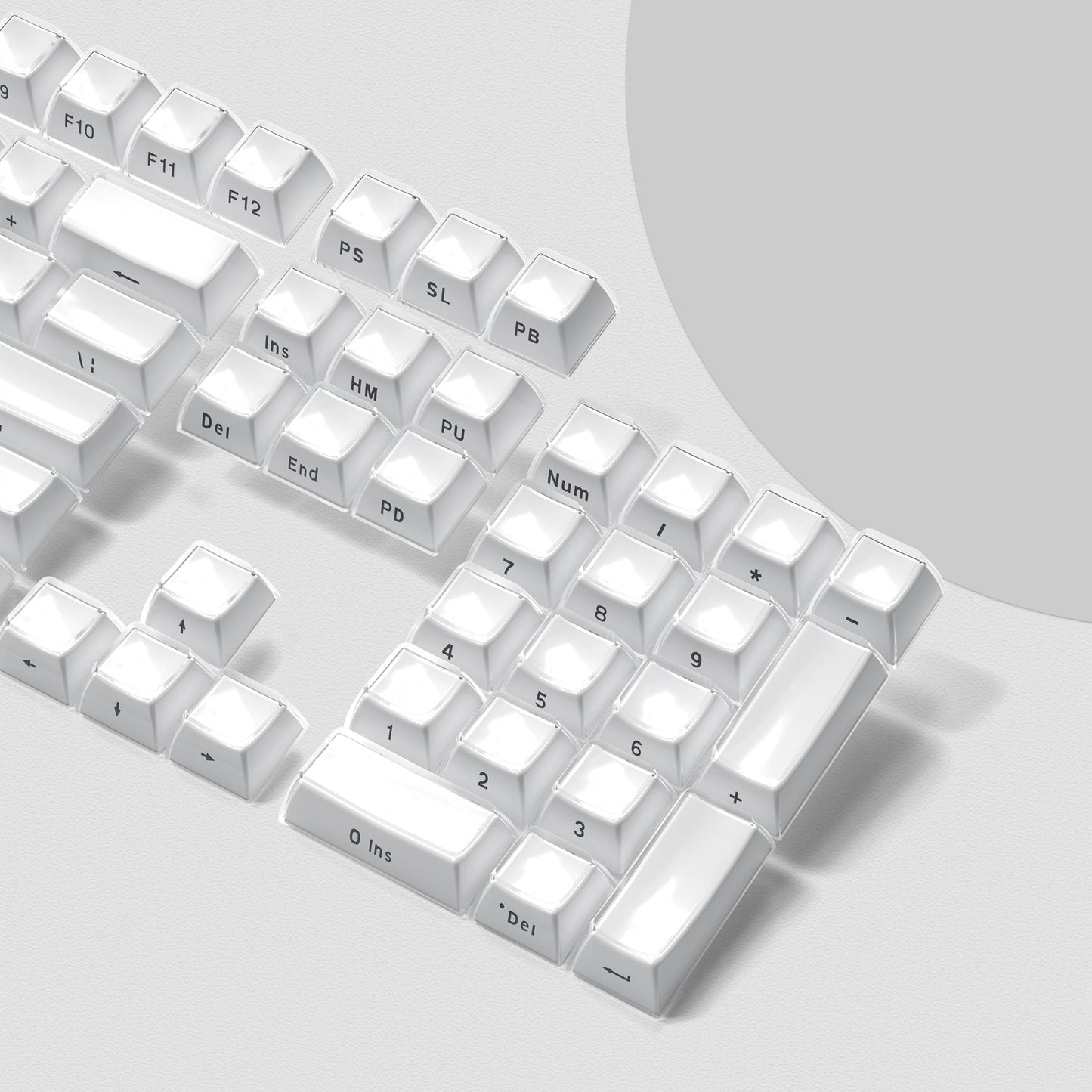 Womier Jello White KeyCap Set