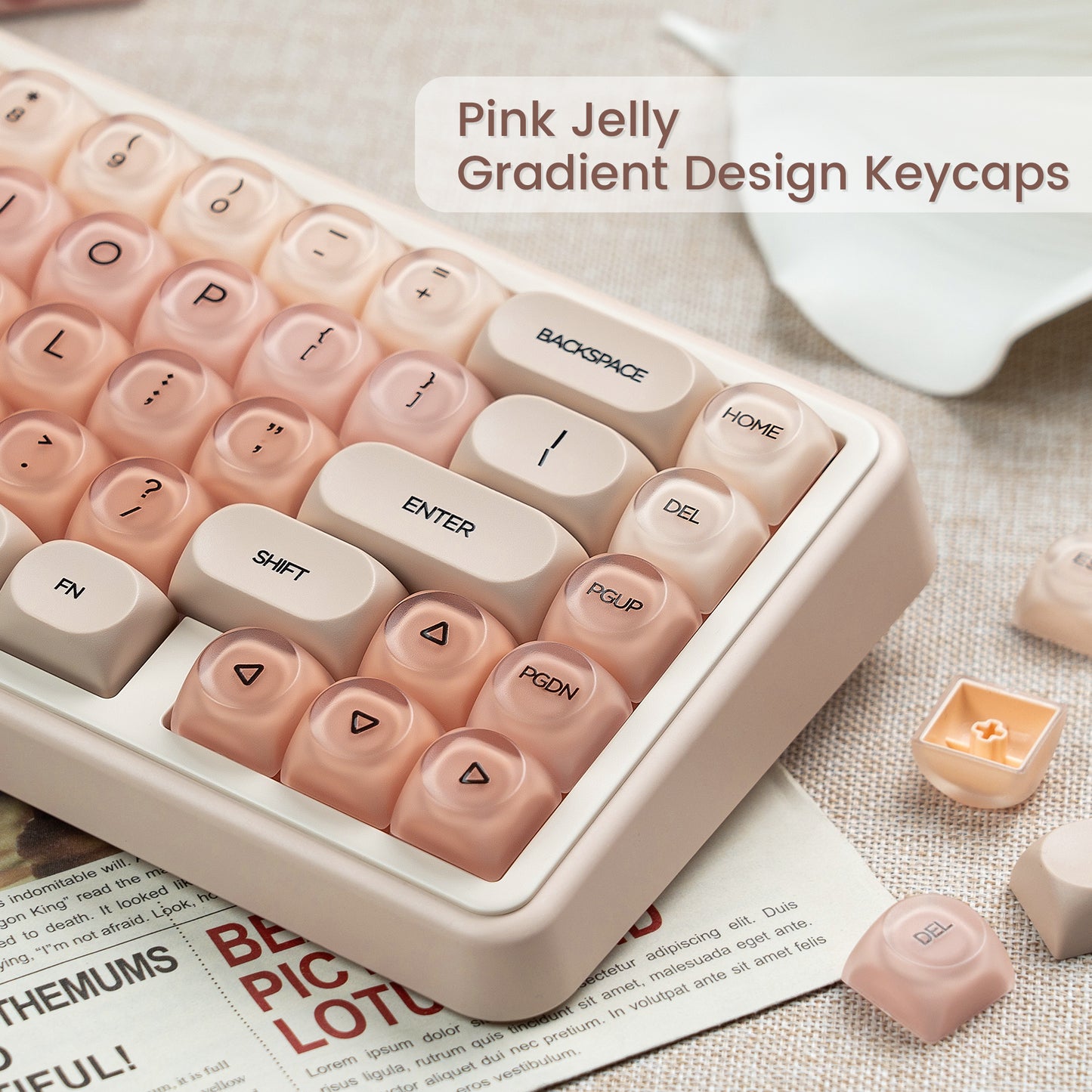Womier Pink Glossy KeyCap Set