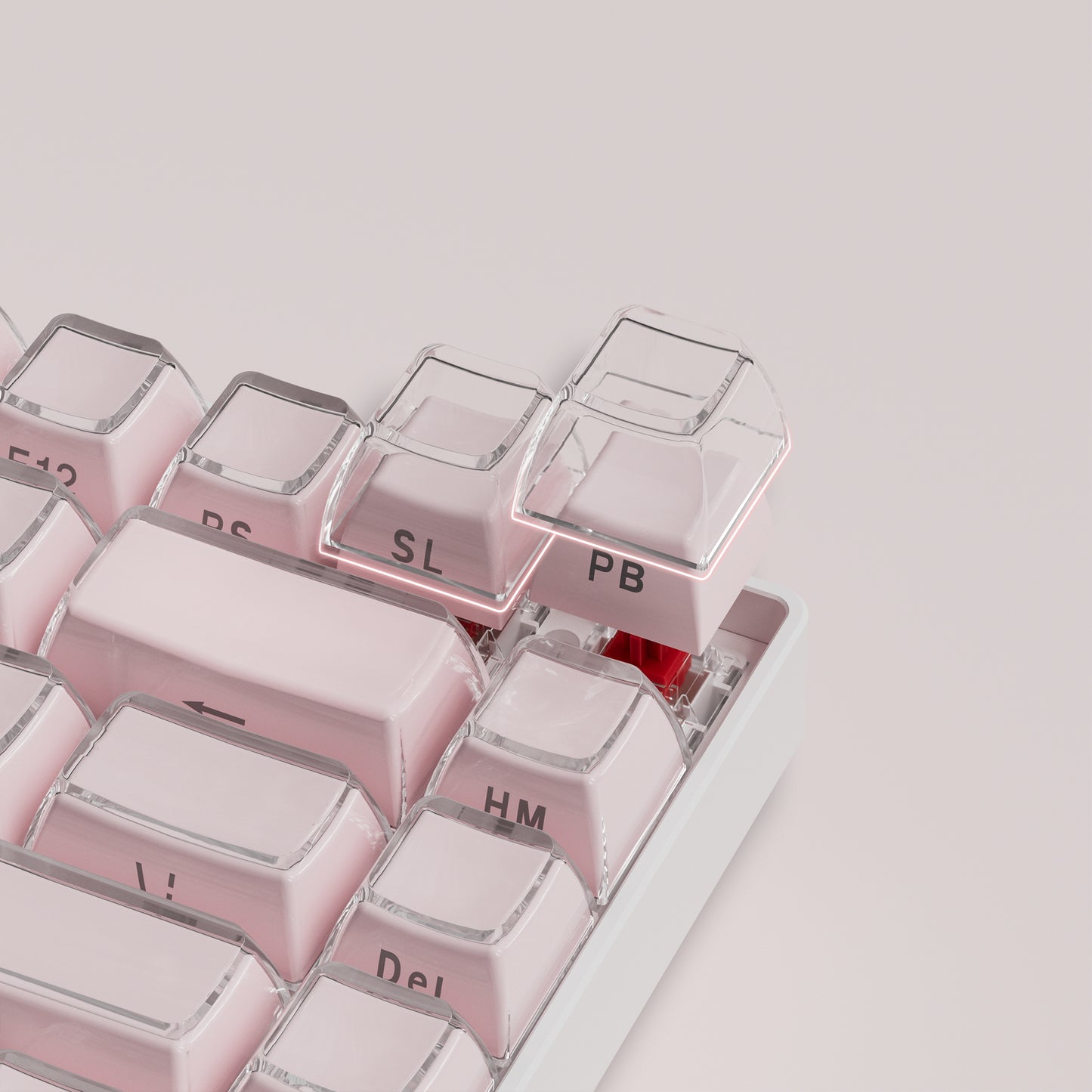Womier Jello Pink KeyCap Set