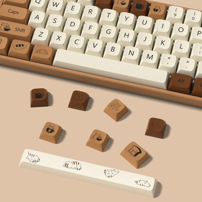 Womier Coffee Cat KeyCap Set