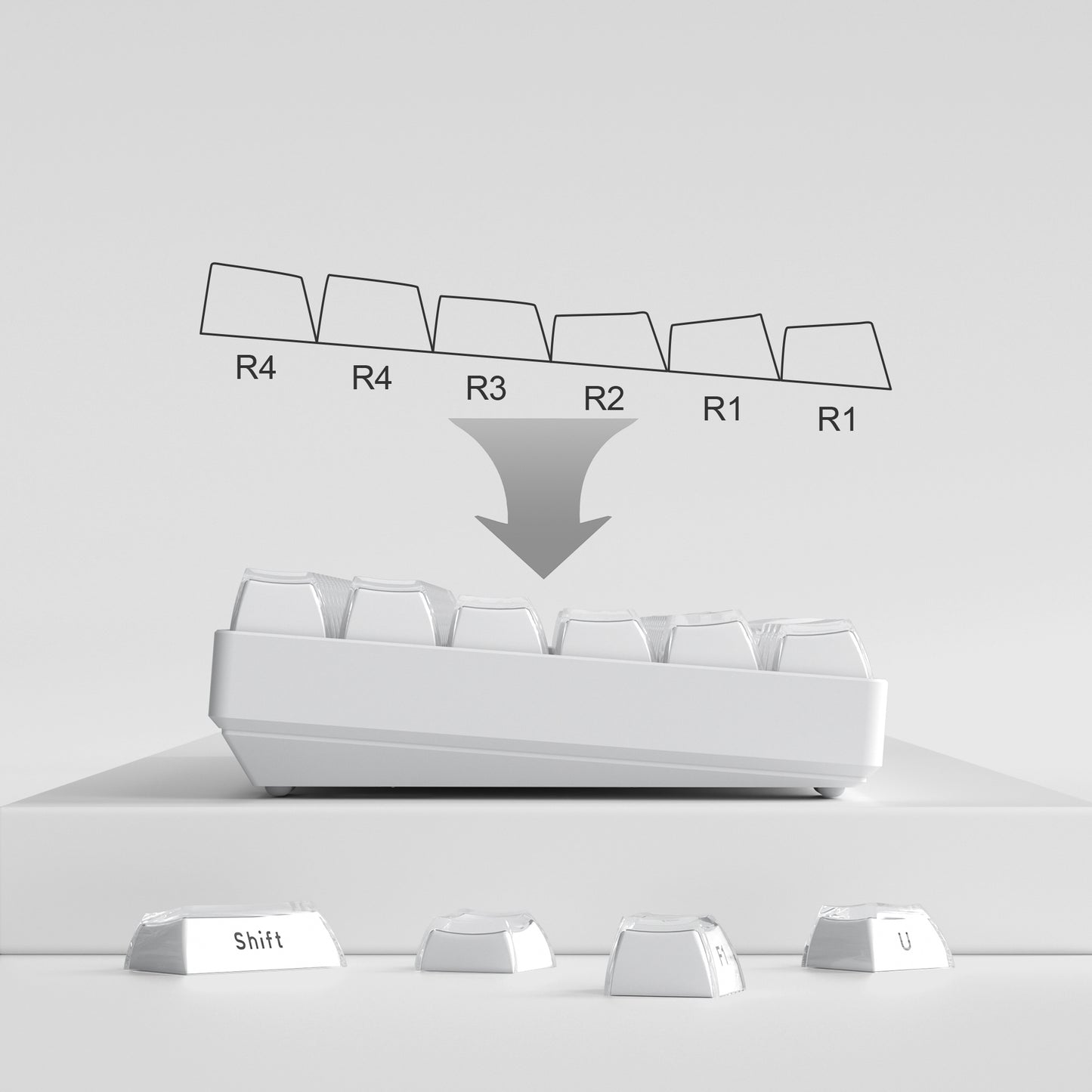 Womier Jello White KeyCap Set
