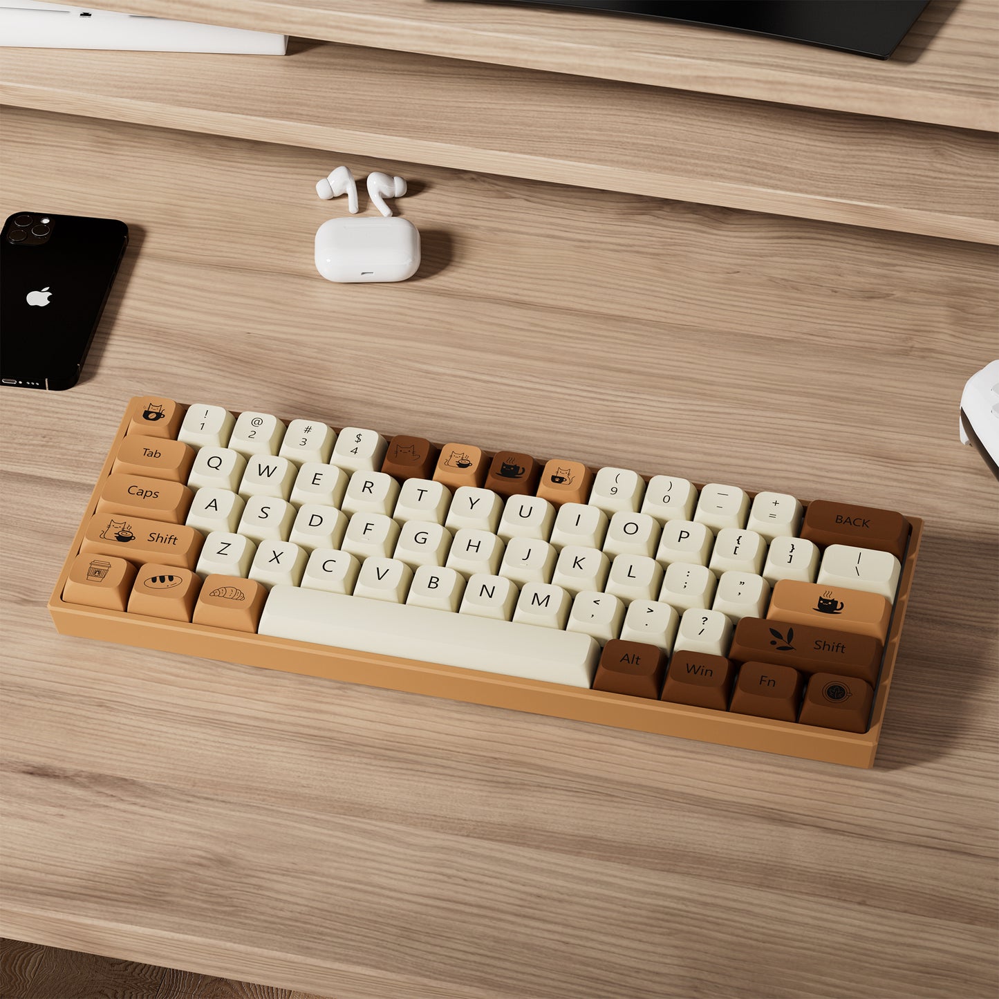 Womier Coffee Cat KeyCap Set