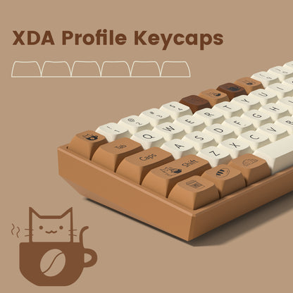 Womier Coffee Cat KeyCap Set