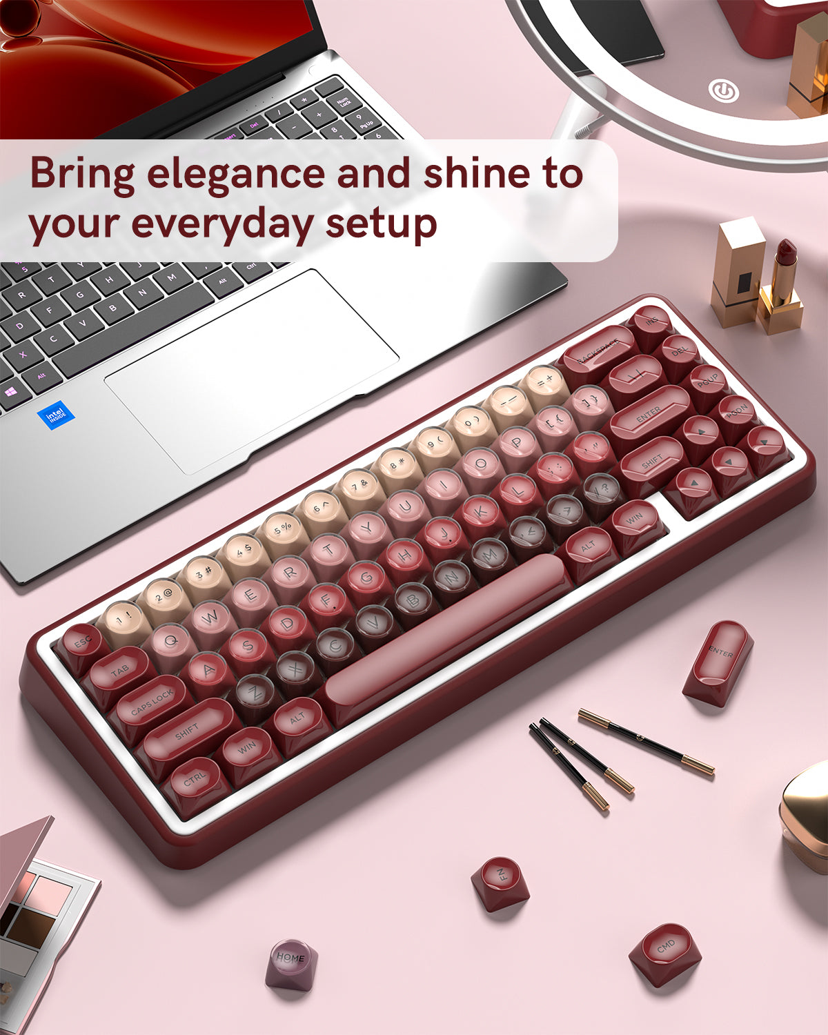 Womier Foundation/Lipstick KeyCap Set