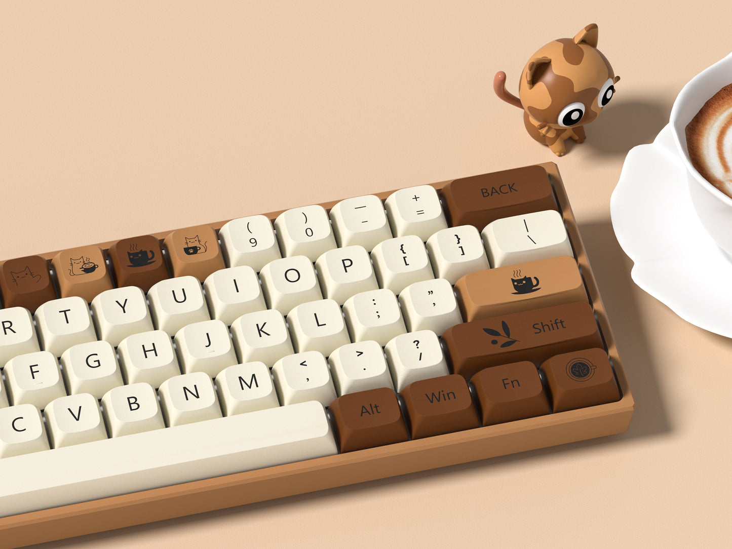 Womier Coffee Cat KeyCap Set