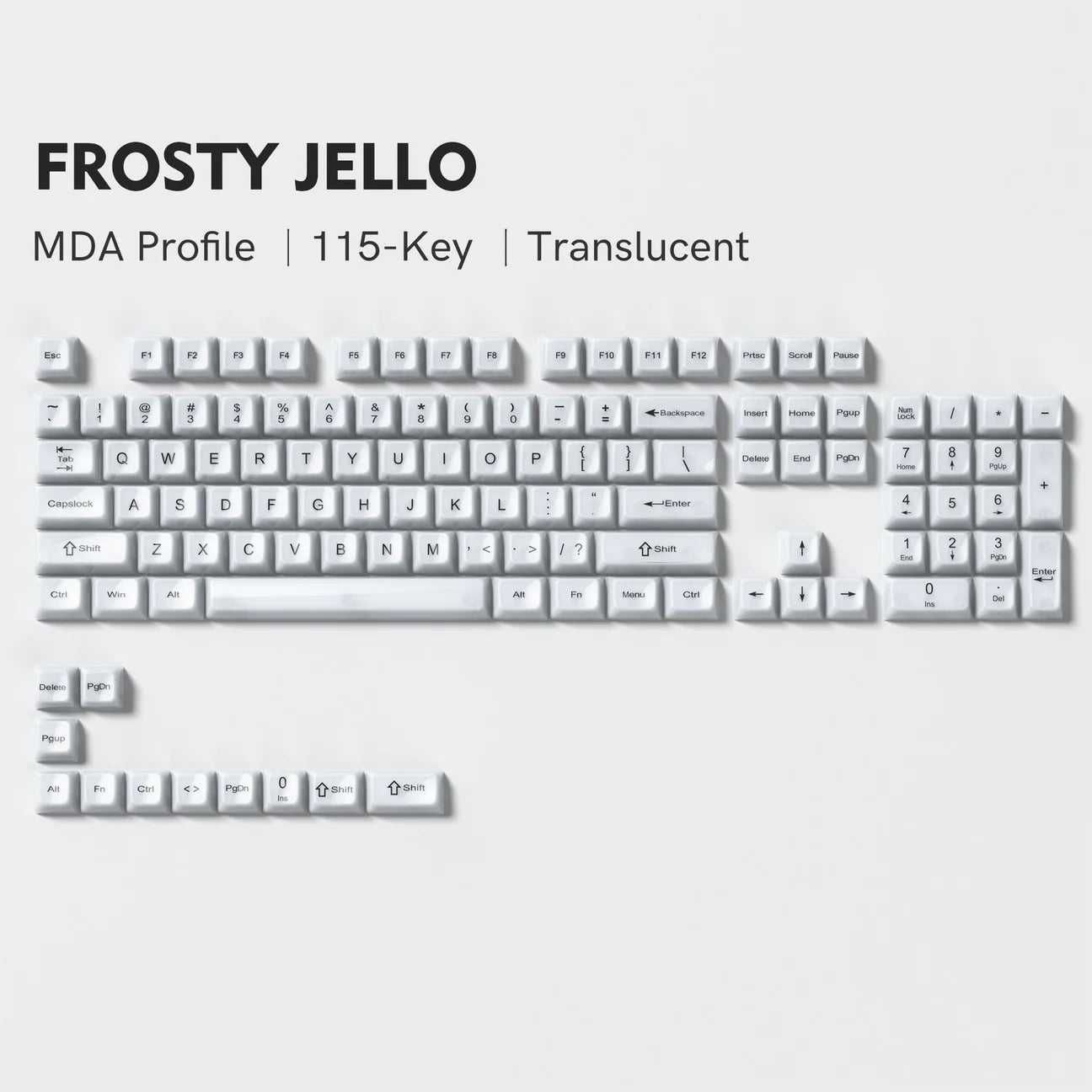 Womier Frosty Jello White KeyCap Set