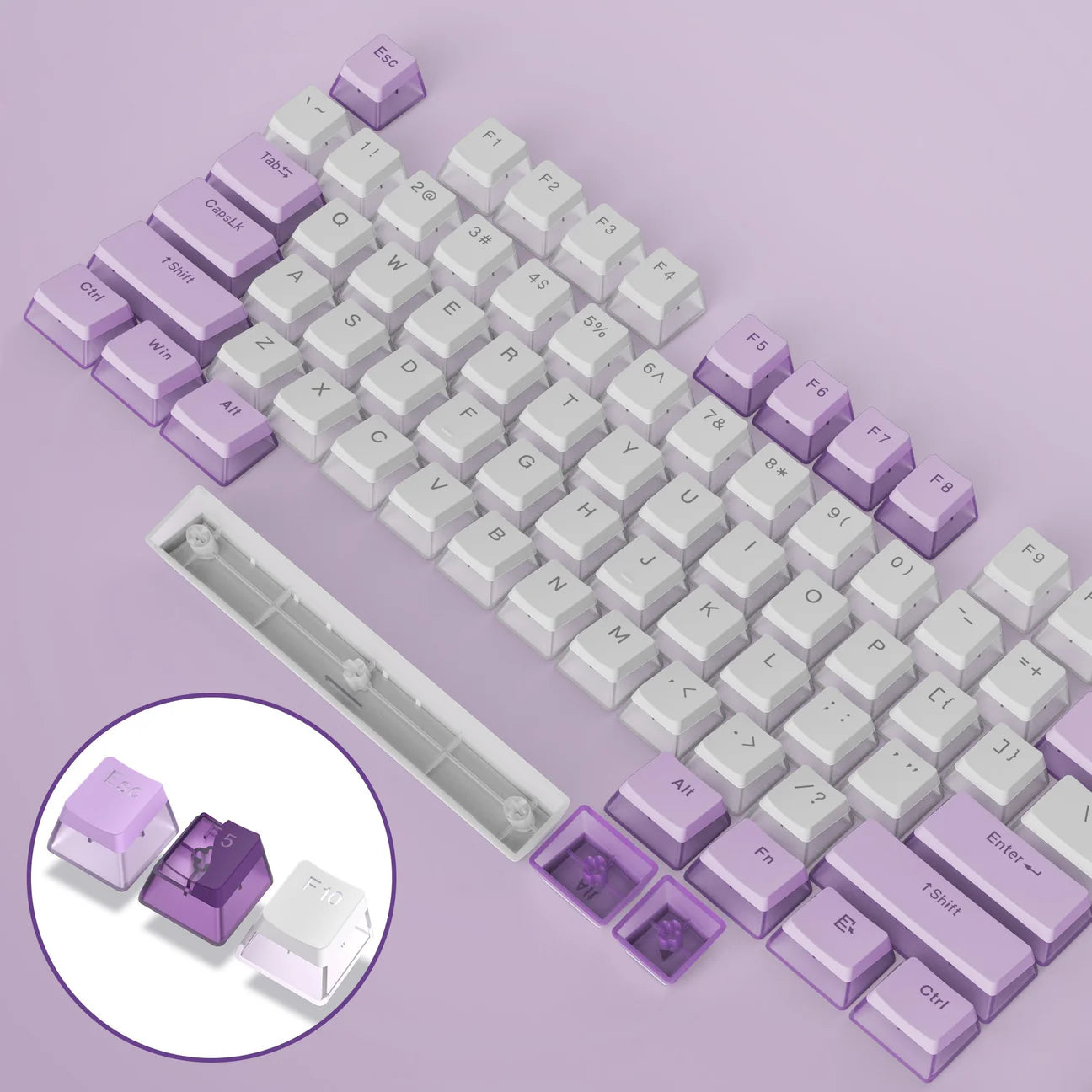 Womier Pudding V2 Purple KeyCap Set